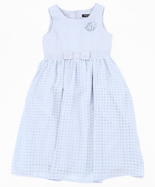 セール コサージュ付き シアーチェック ワンピース 140 160cm コムサイズム キッズ Comme Ca Ism Kids Magaseek