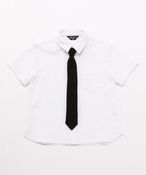 ネクタイ付き 半袖シャツ 100 130cm コムサイズム キッズ Comme Ca Ism Kids Magaseek