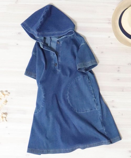 セール ジャージーデニム 半袖ワンピース コムサイズム キッズ Comme Ca Ism Kids Magaseek