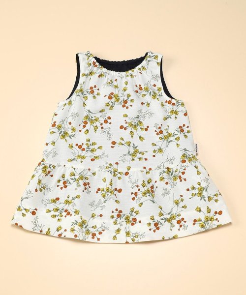 セール コムサイズム キッズ Comme Ca Ism Kids フラワープリント リバーシブルワンピース 80 90サイズ Magaseek