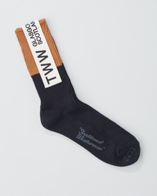 Traditional Weatherwear(トラディショナル　ウェザーウェア)/COTTON BI－COLOR SOCKS 23－25/ネイビー