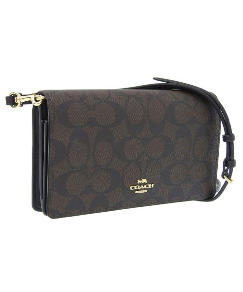 COACH(コーチ)/【Coach(コーチ)】Coach コーチ ANNA FOLDOVER XBODY CLUTCH/ブラウン