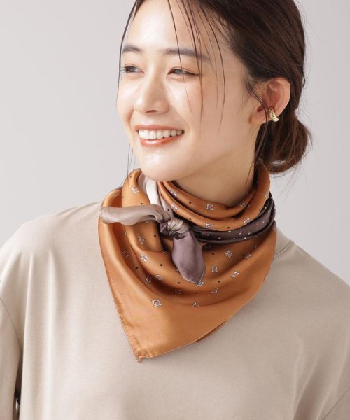 セール 切り替えプリントスカーフ ナノ ユニバース Nano Universe Magaseek