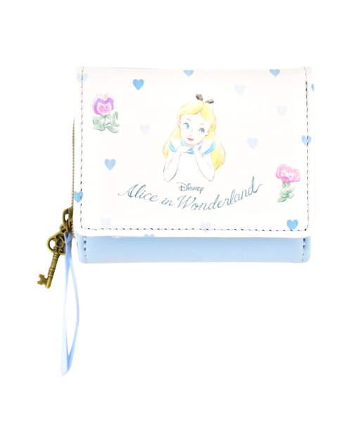 ふしぎの国のアリス ディズニー 財布 サイフ 折財布 レディース 女子 白うさぎ チェシャ猫 三つ折り財布 がま口財布 キャラクター 通勤 通学 可愛い かわい ランナー Runner Magaseek