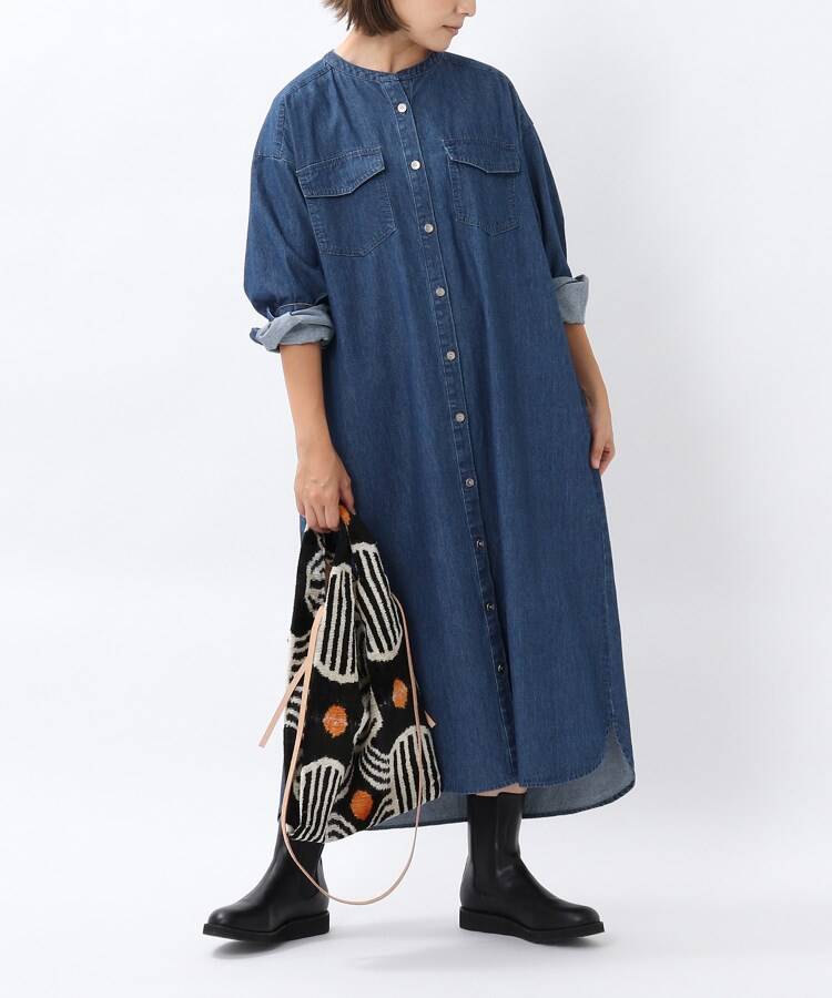 セール リラックスデニムワンピース 洗える アンタイトル Untitled Magaseek