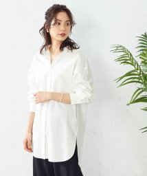 COMME CA ISM (コムサイズム（レディス）)/フード付きシャツ/ホワイト