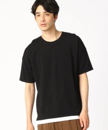 COMME CA ISM MENS(コムサイズム（メンズ）)/フェイクレイヤード Ｔシャツ/ブラック