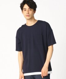 COMME CA ISM MENS(コムサイズム（メンズ）)/フェイクレイヤード Ｔシャツ/ネイビー