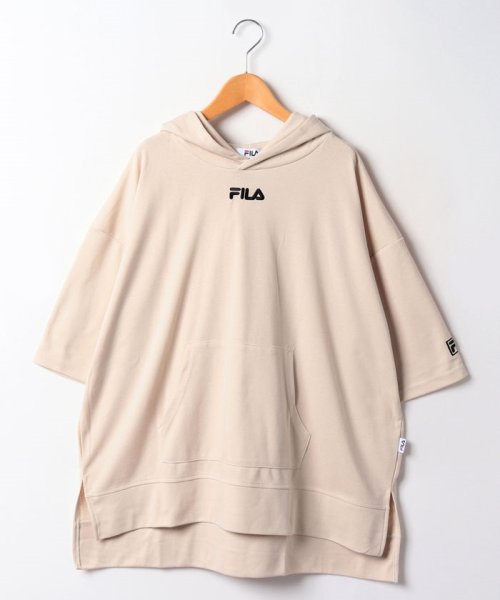 Ranan(ラナン)/[FILA]ゆったりチュニックパーカー　  /グレージュ