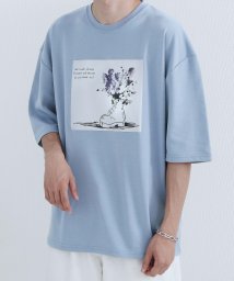 Nilway(ニルウェイ)/【20026－11gz】Nilway フラワーアートオーバーサイズTシャツ/グレー