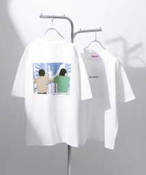 ZIP FIVE(ジップファイブ)/【21506】バックイラストプリントルーズTシャツ/ホワイト