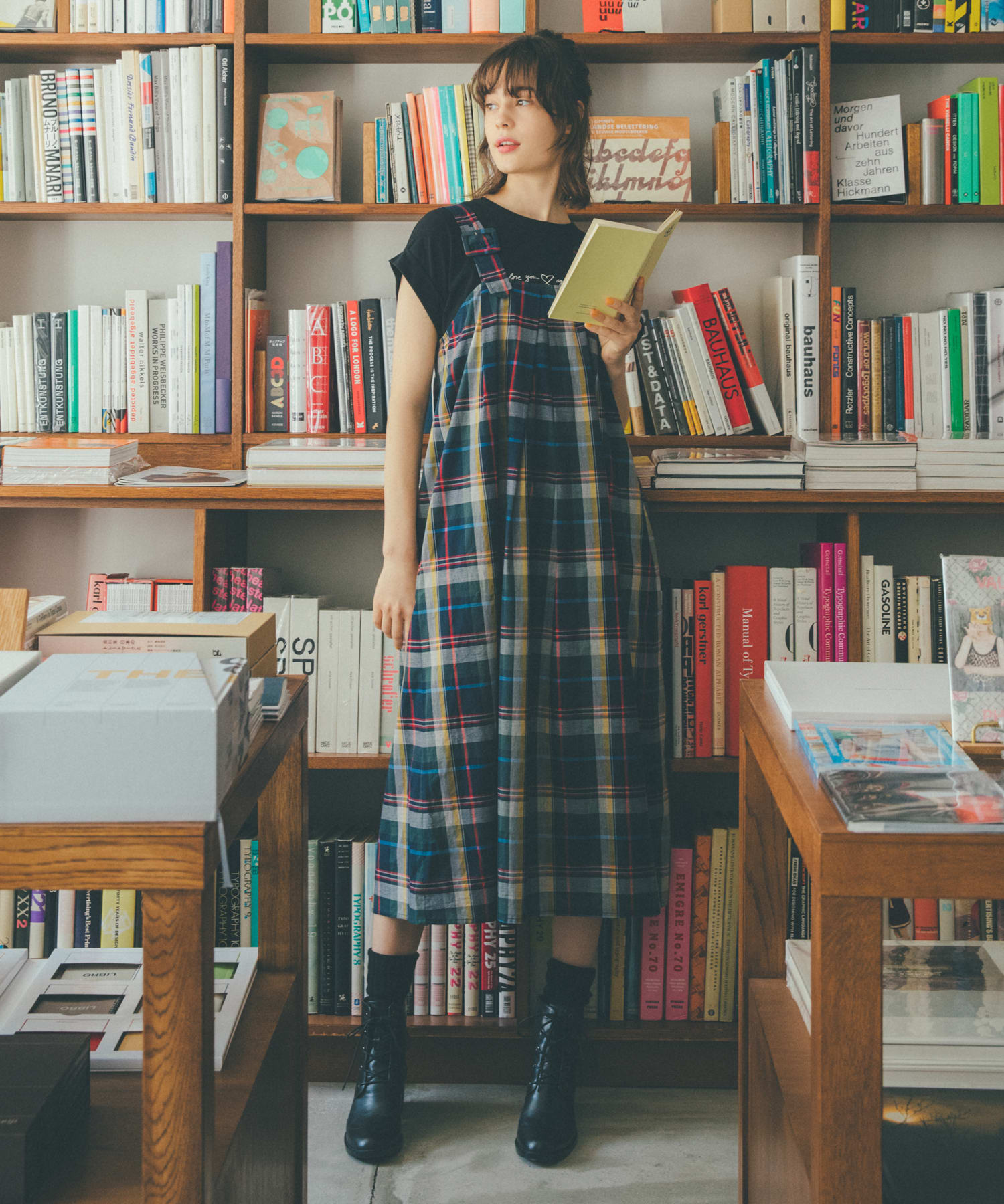 セール Wp77 Robe チェックエプロンワンピース トゥービー バイ アニエスベー To B By Agnes B Magaseek