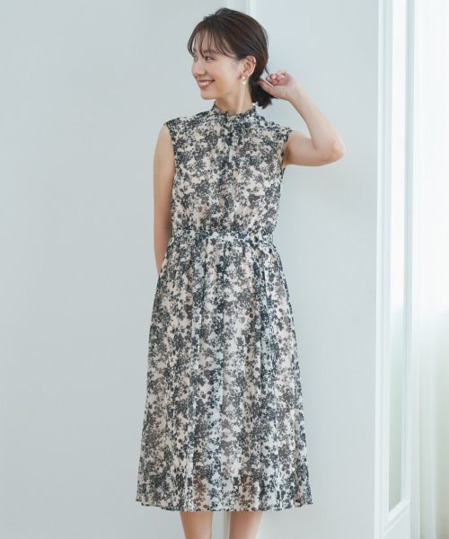セール モノトーンシルエットプリント ワンピース アナイ Anayi Magaseek