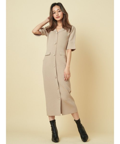 セール ウエスト開きテーラー襟ワンピース ロイヤルパーティー Royal Party Magaseek