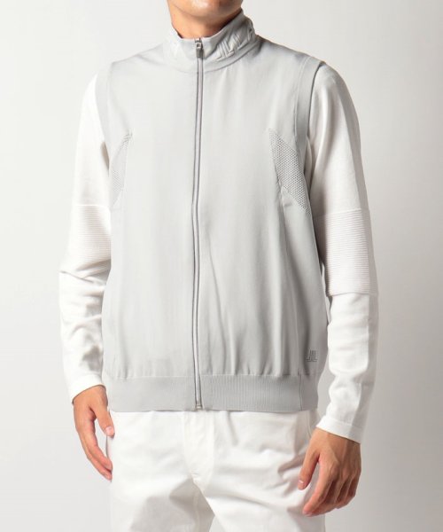 LANVIN SPORT(ランバン スポール)/【ECO】フルジップニットベスト【アウトレット】/グレー