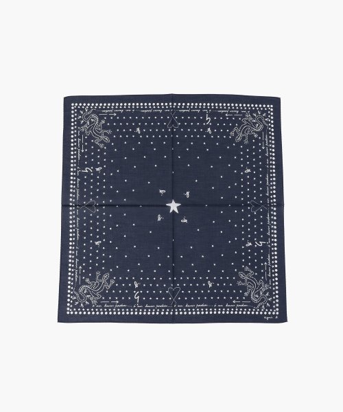 agnes b. FEMME(アニエスベー　ファム)/KD40 HANDKERCHIEF BANDANA バンダナ柄ハンカチ/ブルー