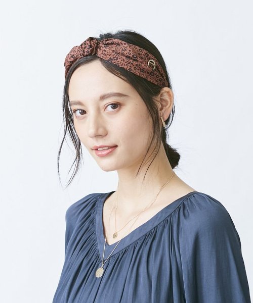 Chapeaud'O(Chapeaud’O)/Chapeau d' O Mini Print Headband/ブラウン