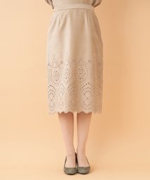 Leilian/【セットアップ対応商品】刺繍スカラップスカート/504244364