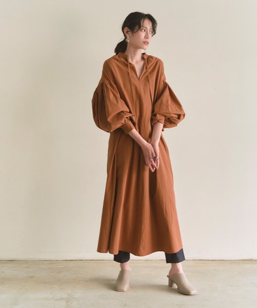 セール ティティベイト Titivate ボリュームスリーブカフタンシャツワンピース Magaseek