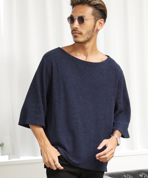 日本製ボートネックビッグtシャツ 7分袖 Tシャツ メンズ 七分袖 カットソー トップス ボートネック ジギーズショップ Jiggys Shop Magaseek