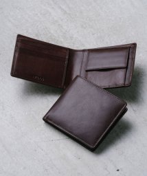 MURA(ムラ)/MURA 二つ折り財布 財布 メンズ 本革 二つ折り スリム レザー カード7枚収納 隠しポケット/ブラウン