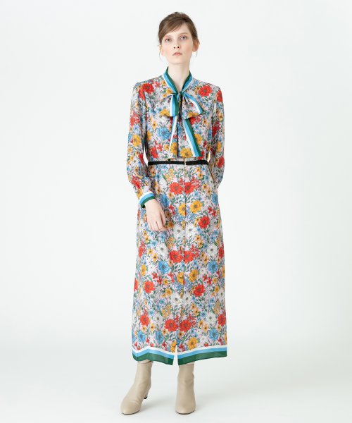 Loulou Willoughby ボタニカルパネルフラワーワンピース アルアバイル Allureville Magaseek