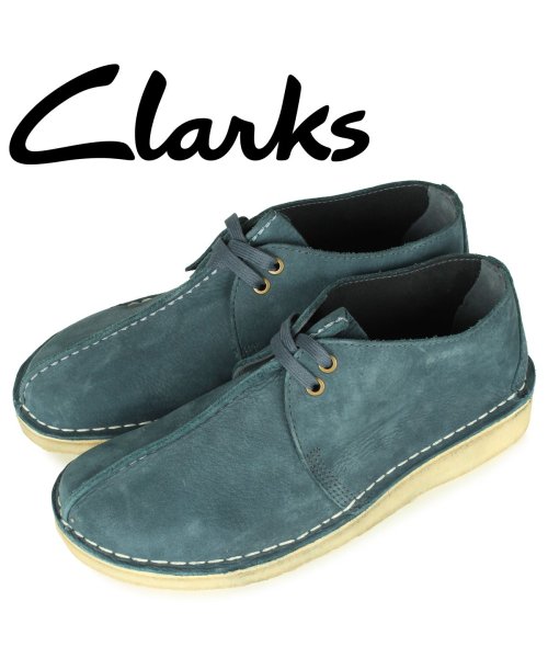 クラークス Clarks デザートトレック ブーツ メンズ レザー DESERT TREK ブルー 26160225(504089581)  クラークス(Clarks) MAGASEEK