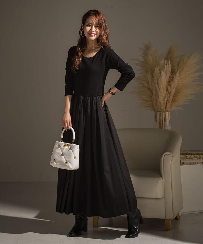 激安通販新作 ヘップバーンニットワンピース 手洗い可能 ロングワンピース Thewatchmakersarms Co Uk