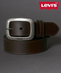 SITRY(SITRY)/【SITRY】【Levi's】スクエアバックル35mmステッチ レザーベルト メンズ レザー 革 本革 カジュアル/ダークブラウン