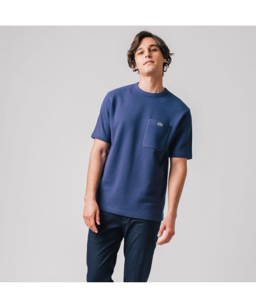 LACOSTE Mens(ラコステ　メンズ)/鹿の子地ポケットTシャツ/ダークブルー