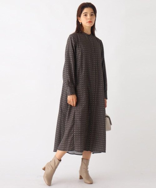 セール レトロプリント ロングシャツワンピース オペークドットクリップ Opaque Clip Magaseek