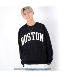 1111clothing(ワンフォークロージング)/ルームウェア メンズ 部屋着 レディース ワンマイルウェア ◆ルームウェア BOSTON スウェット / ワンピース◆ トレーナー 大きいサイズ ワンピース ミ/ブラック