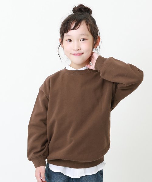 一部予約販売】 子供服 ゆったりスウェットトレーナー キッズ ベビー 女の子 パーカー トレーナー トップス devirock デビロック  tronadores.com