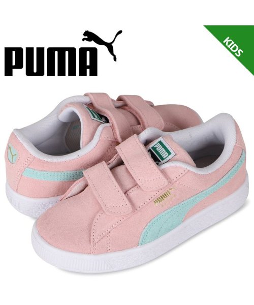 PUMA プーマ スウェード クラシック スニーカー キッズ スエード ベルクロ SUEDE CLASSIC 21 V PS ピンク  380563－10(504254436) | プーマ(PUMA) - MAGASEEK