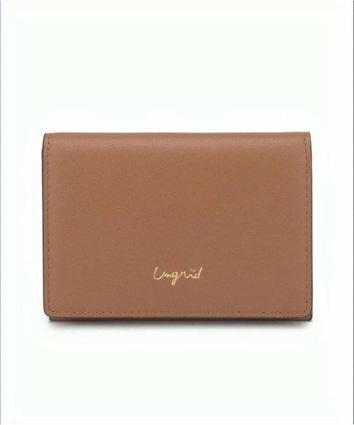 Ungrid(アングリッド)/アングリッド Ungrid カードケース 名刺入れ 定期入れ レディース SMOOTH CARD CASE ブラック ホワイト ベージュ カーキ ブラウン ワイ/キャメル