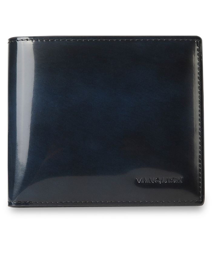 ヴァンキッシュ VANQUISH 二つ折り財布 メンズ 本革 WALLET グレー