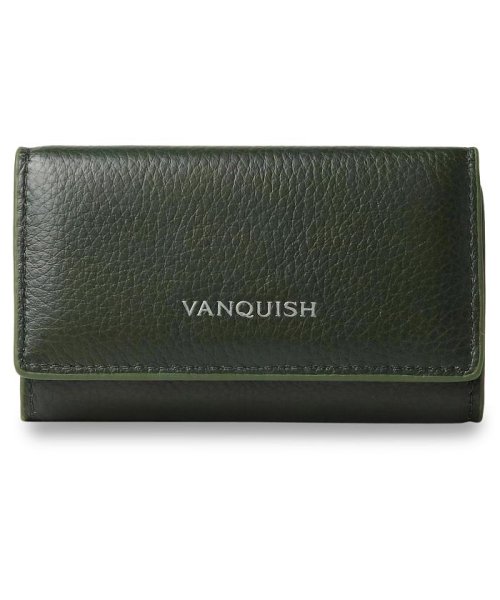 VANQUISH(ヴァンキッシュ)/ヴァンキッシュ VANQUISH キーケース メンズ 本革 L字ファスナー KEY CASE ブラック ネイビー ダーク グリーン 黒 43540/その他系2