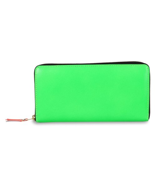 コムデギャルソン Comme Des Garcons 長財布 メンズ レディース ラウンドファスナー 本革 スーパー フロー Super Fluo グリーン S コムデギャルソン Commedesgarcons Magaseek