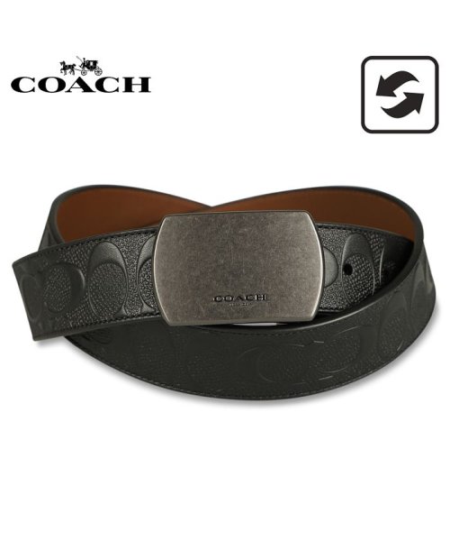 コーチ Coach ベルト メンズ シグネチャー リバーシブル ブラック 黒 101 Qblvw コーチ Coach Magaseek