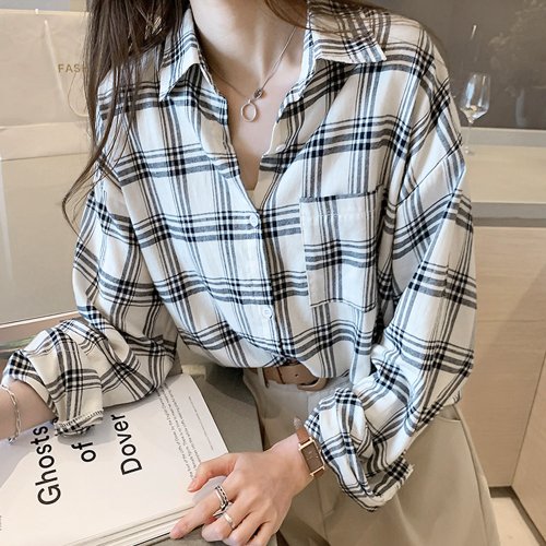 セール チェック柄 シャツブラウス レディース ミニミニストア Miniministore Magaseek