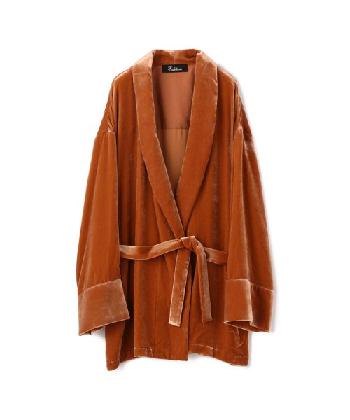 SILK/RAYON VELVET ベルベットガウン 