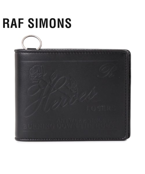 RAFSIMONS(ラフシモンズ)/ラフ シモンズ RAF SIMONS 財布 二つ折り メンズ WALLET WITH RING ブラック 黒 192－946/ブラック