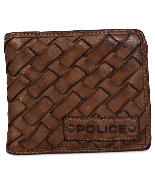 POLICE(ポリス)/ポリス POLICE 財布 二つ折り メンズ メッシュ MESH WALLET ブラック ブラウン カーキ 黒 PA－70301/カーキ