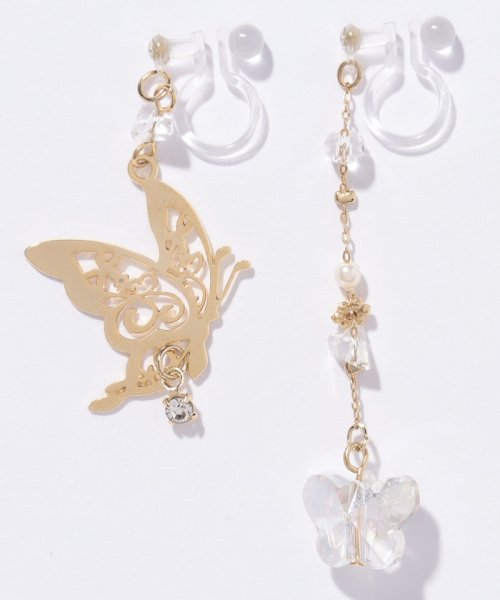 セール 蝶々アシメ樹脂ノンホール スリーフォータイム Three Four Time Magaseek