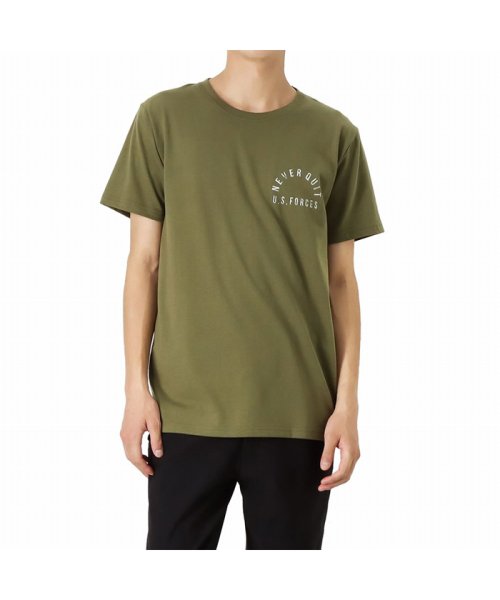 MAC HOUSE(men)(マックハウス（メンズ）)/T－GRAPHICS ティーグラフィックス ミリタリープリント半袖Tシャツ EJ213－MC279/カーキ