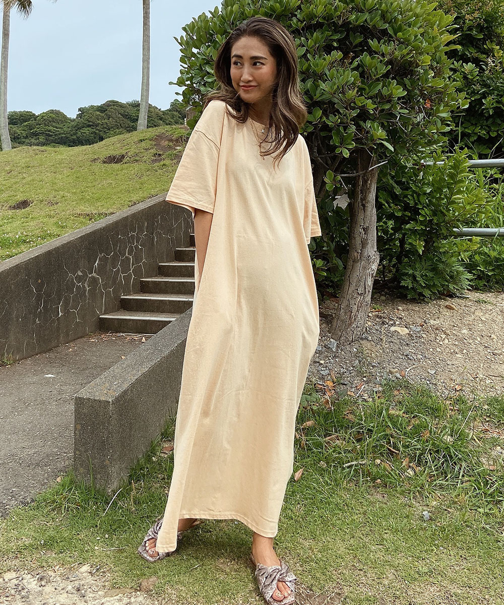 ロングtシャツワンピース エストレジャ Esutoreja Magaseek