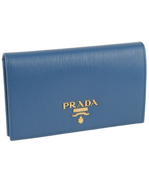 PRADA(プラダ)/【PRADA(プラダ)】PRADA プラダ カードケース 二つ折り財布/コバルト