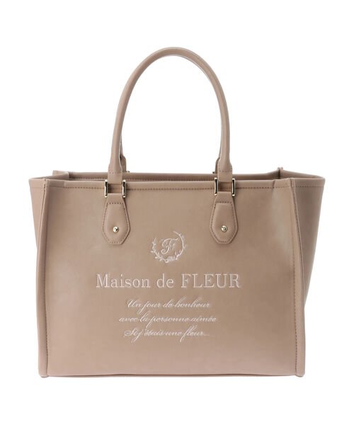 マテリアル合皮トートバッグ メゾンドフルール Maison De Fleur Magaseek