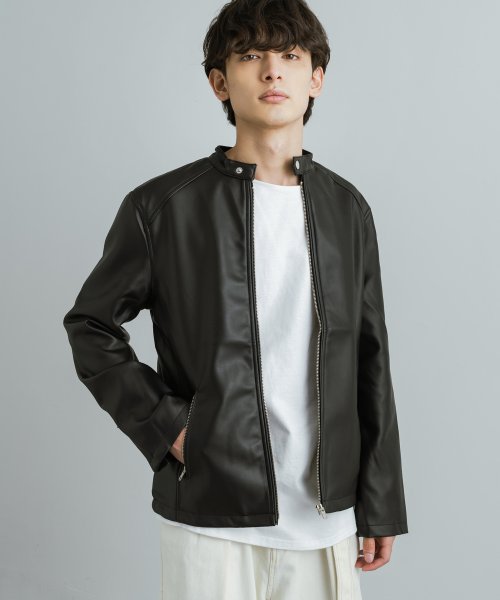 ロッキーモンロー Rocky Monroe ライダースジャケット メンズ レディース シングル アウター レザージャケット 革ジャン ブルゾン ジャンパー ショート フェイクレザー Pu 合皮 カジュアル Magaseek