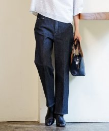 J.PRESS LADIES(J．プレス　レディス)/【驚異の伸縮性】10oz Stretch Denim セミワイド デニムパンツ/ブラック系